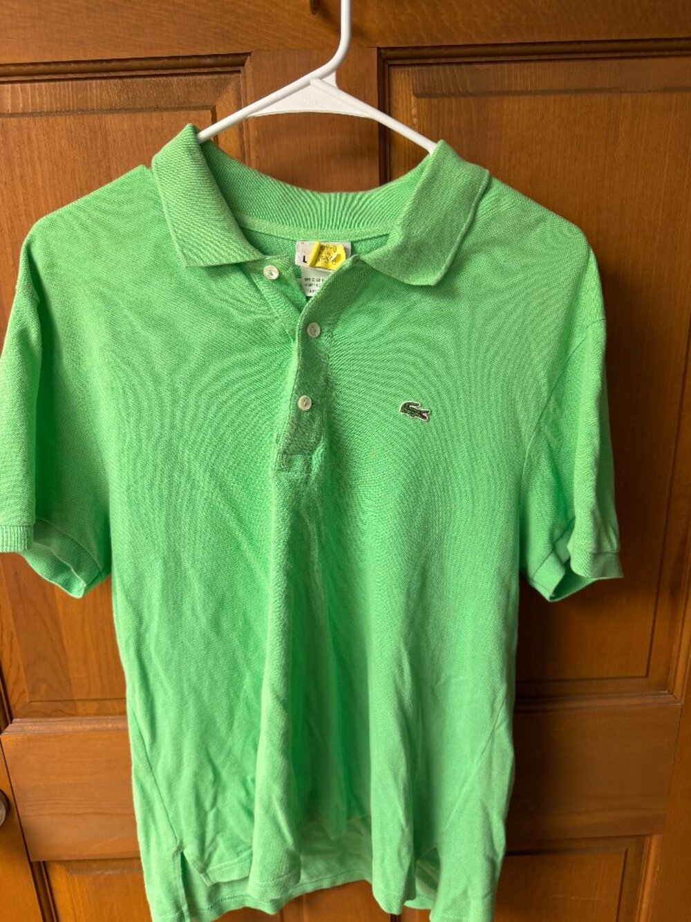 Lacoste Men's Light Green Polo Shirt Size Large (5) In Great Shape